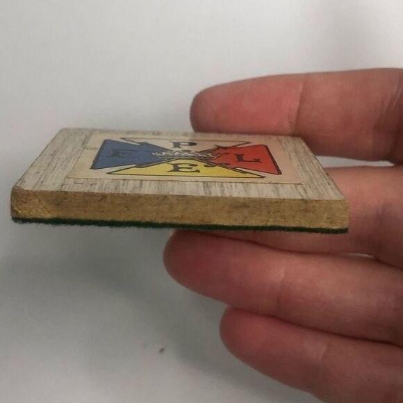 vintage pythiansisters fraternal member magnet sticker light wood 2 inch square - Picture 5 of 5